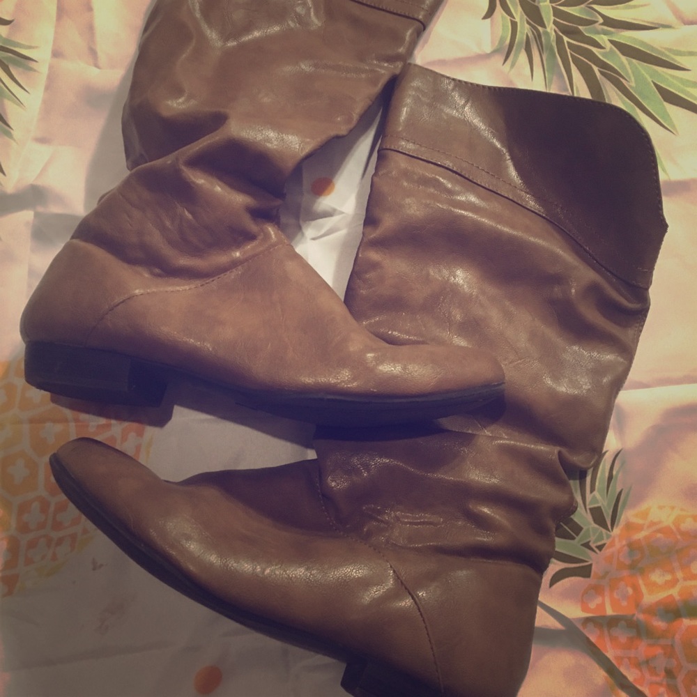 Dark Tan Camel Size 11 Under Knee Bts Flts Leather